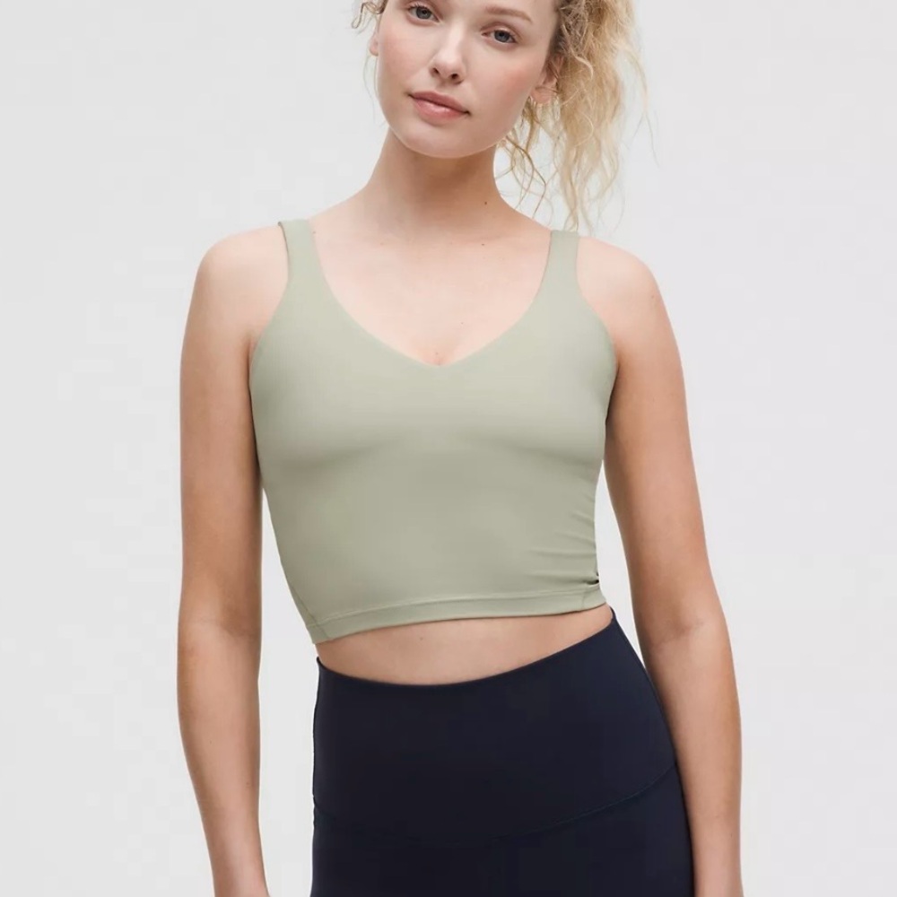 Lululemon Align Tank Top Light Support Size 2 Fog Green